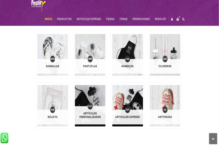 Diseño de Sitio web, Festity, Agencia Marketing Digital