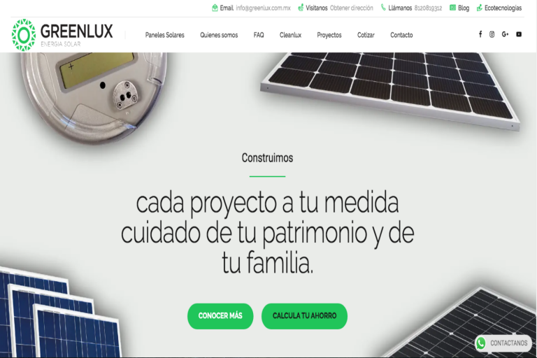 Posicionamineto SEO, Paneles Solares en Monterrey, GreenLux, Agencia de Marketing Digital