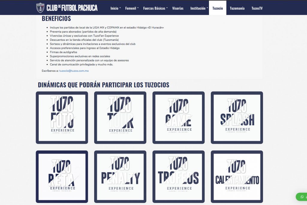 Sitio-web-Club-Pachuca-Tuzocios