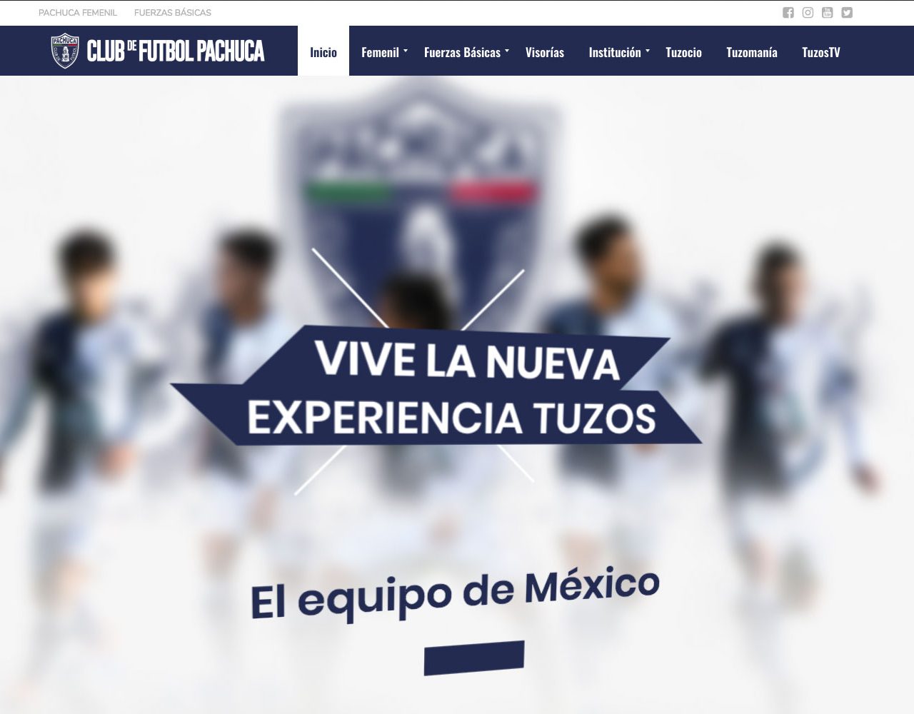 Desarrollo de sitio web Tuzos del Pachuca | Agencia Marketing Digital